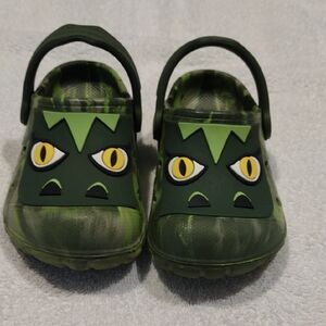 Kids Soft And Fun Green Monster Clogs